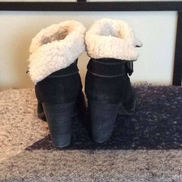 😍5/$20 ! Qupid faux fur trim high heel booties sz 8 - Picture 6 of 10
